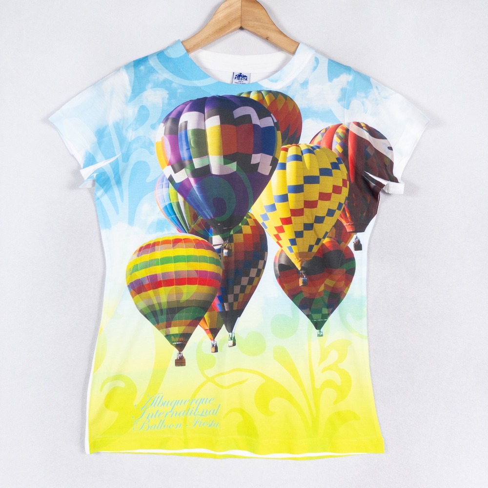Albuquerque International Balloon Fiesta T Shirt Womens Medium White Multi